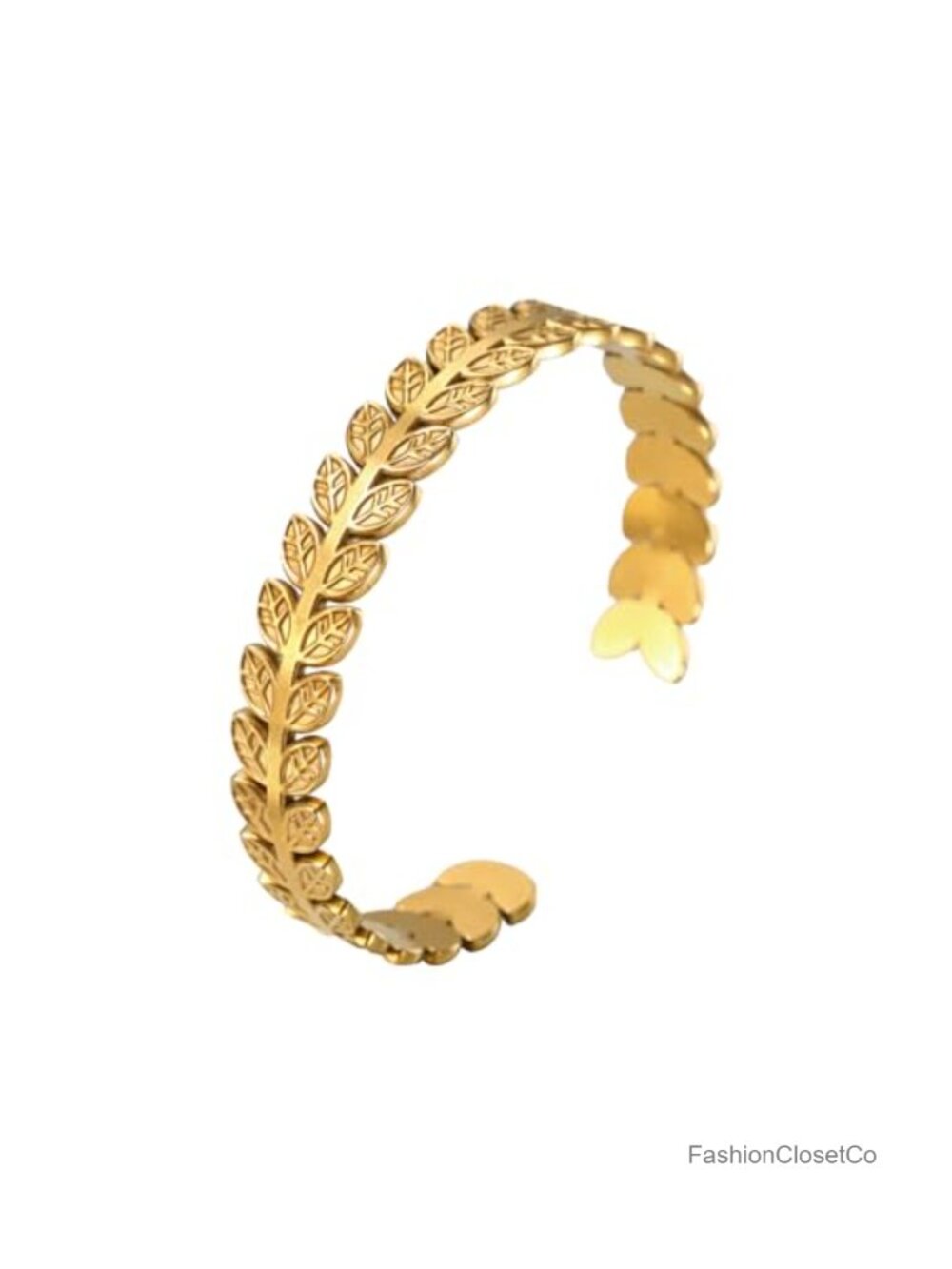 Chunky Open Cuff Bracelet Hollow Wide Gold Plated Stainless Steel